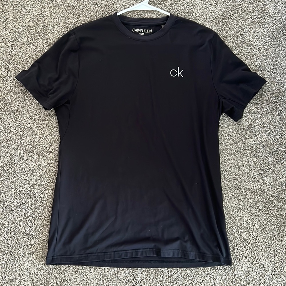 Mens black Calvin Klein golf t-shirt